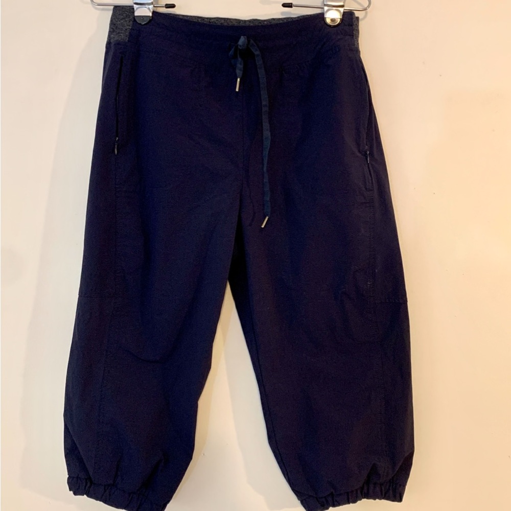 Womens Le Verde Navy Cropped Joggers size Large